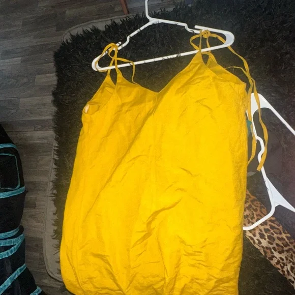 Forever 21 Gold Asymmetrical Buttoned Camisole Dress - Picture 3 of 9